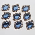 thumbnail image 2 of 10 Rhinestone Cabochons Flat Back Embellishments Buttons for Wedding Phone Decor , Light Blue, 30x25mm, 2 of 7