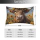 thumbnail image 2 of Balery Cute Cow Sunflower Crown A Funda de Cojín Estampada, Regalos para Mujeres, Regalos de Amor para Ella, Regalos para Novia o Esposa, Funda de Almohada-20"x30", 2 of 6