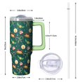 thumbnail image 2 of Christmas Plaid 30oz Travel Coffee Cup Stainless Steel with Handle and Straw Lid, Holiday Leak Proof Insulated Tumbler, Gifts for Women Men, 2 of 5