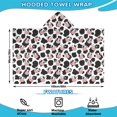 thumbnail image 2 of White Cow Black Spot Pattern Hooded Bath Towel，60"x35" for Ages 3 To 12 Kids, Quick Dry Lightweight Soft Microfiber Hood Beach Towel Cover Up for Kids, 2 of 7