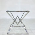 thumbnail image 4 of Heavenly Collection | Table d'appoint en cinna et argent pour chambre et salon Tempered glass, 4 of 5