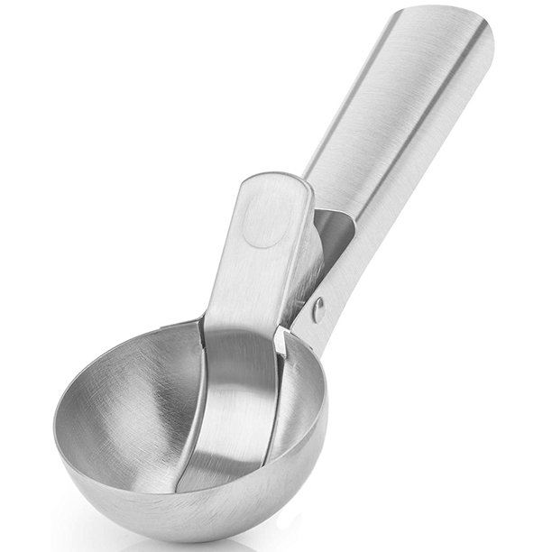 Stainless Steel Ice Cream Scoop, Easy to Trigger Release, Ice Cream