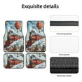 thumbnail image 5 of Cauagu Red Train Hot Air Balloon Pattern Car Floor Mat Set of 4,Car Carpet Mats Car Mats with Anti-Slip Backing & Driver Heel Pad Universal Fit for Cars/Trucks/SUV/Vans, 5 of 6