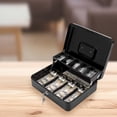 thumbnail image 3 of Musbetu Cash Storage Box with Lock 2 Keys Metal Money Box with Cash Tray Large Capacity Multi-compartments Portable Lock Safe Box, 3 of 7