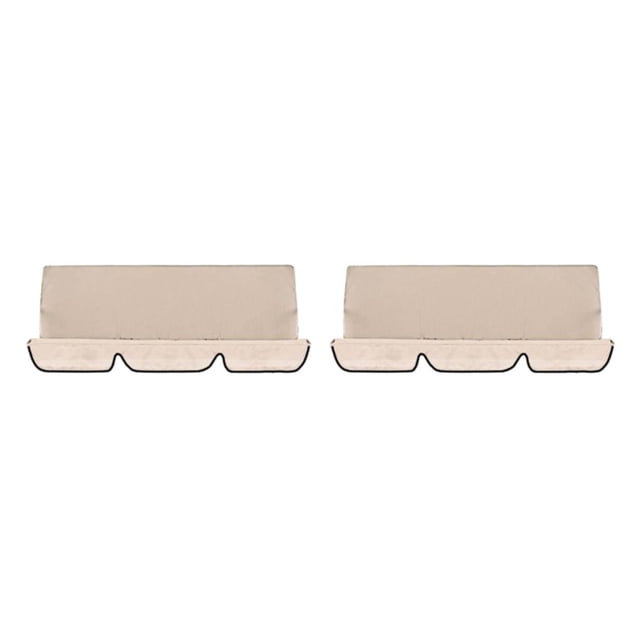mmirethe Housses de Coussin Imperméables Multifonctionnelles et Durables pour Balancelle Extérieure Blanc Cassé 2ensemble