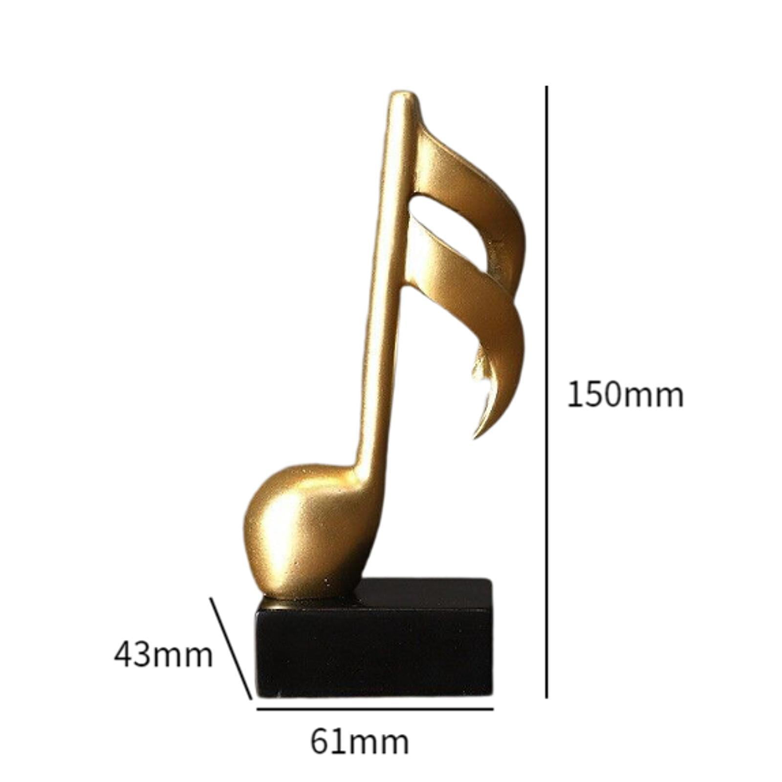 Music Note Sculpture Desktop Figurine Floor Lamp Shade Resin Material Perfect for Living Room or Office Decoration