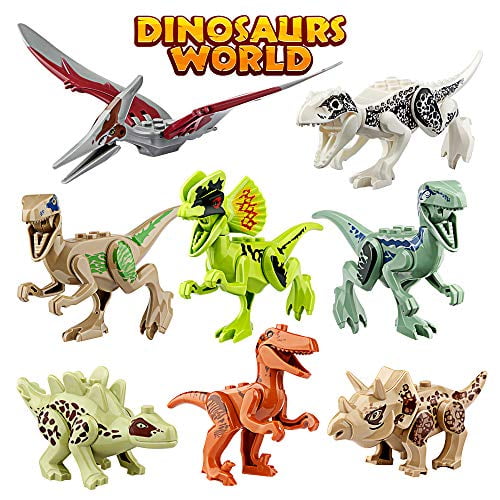 8pcs Dinosaur Rex Full Size Dinosaur Figure Blocks Mini figure for Lego Toys Set 