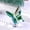 Dazzling Green Butterfly, variant on Crystal Flying Butterfly Statue with Crystal Ball Base, Elegant Glass Animal Ornament for Desk & Home Decoration (Brown-red Butterfly)