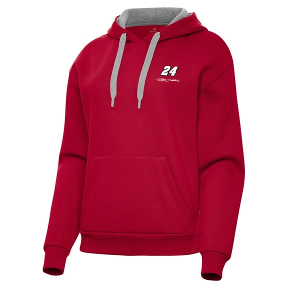 Women's Antigua  Red Jeff Gordon Victory Pullover Hoodie