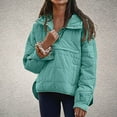thumbnail image 2 of ZHOUCHANKIDS Women's Pullover Puffer Jacket Hooded Oversized Lightweight Quilted Jacket Winter Warm Padded Coat Green L, 2 of 5