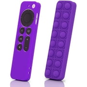 Purple Bubble Case Replacement for New Apple 4k TV Box Series 6 Generation / 6th Gen 2021 Siri 2nd Remote Cover,