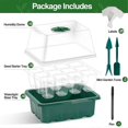thumbnail image 3 of 10 Pack Seed Tray, 120 Cells Seed Kit with Humidity Dome, Heightened Lids Seedling Starting Trays,Black--, 3 of 5