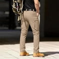 thumbnail image 5 of Resicozy Pants for Men 2026 Casual Stretch Cargo Work Pants Lightweight Straight Leg Hiking Pants with Zipper Pockets Khaki 2XL, 5 of 8