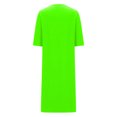 thumbnail image 6 of Womens Nightgown on Clearance Women Robes Zipper Front Short Sleeve Full Length Housecoat Loose Loungewear Pajamas with Pockets New Green L, 6 of 6