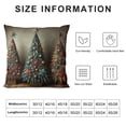 thumbnail image 6 of Ullo0ord Watercolor Red and Black Christmas Trees Throw Pillow Cover, Seasonal Winter Holiday Cushion Case Decoration for Sofa Couch, 6 of 6