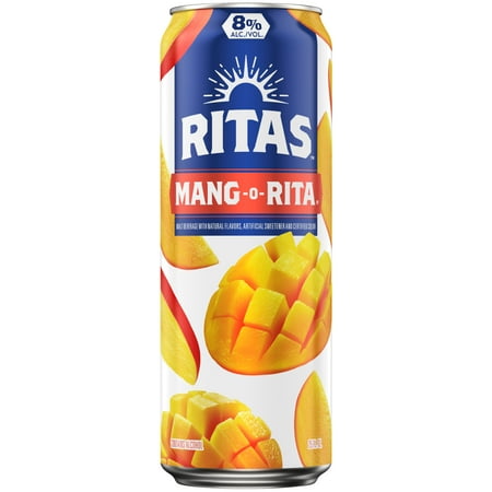 Ritas Mang-O-Rita Sparkling Margarita, 25 fl oz Aluminum 1 Can, 8% ABV