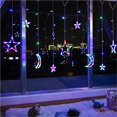 thumbnail image 4 of VONKY LED Curtain Light with Remote Control Waterproof Charming Star Moon Lamps Window Lights Outdoor Festival Bedroom Decorations Type2, 4 of 9