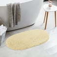 thumbnail image 4 of Unique Bargains 2 Pcs Shag Bath Rugs Absorbent Soft Thick Bathroom Mats Beige 16" x 24", 4 of 6