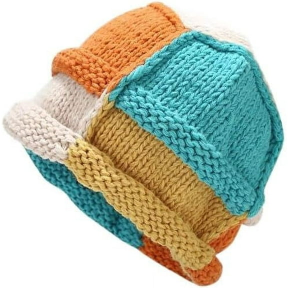 LinYooLi Y2k Beanie for Women Crochet Hats Beanies Color Block Hat Retro Grunge Emo Slouchy Warm Men Knitted Hats