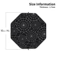 thumbnail image 3 of Balery 6 Pcs Spider Web Blackleather Coasters Set, Drink Table Cup Coasters For Living Room Kitchen Coffee Decor, 3 of 9
