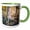 Green/White, variant on 3drose, Autumn Forest View in Mammoth Cave National Park, 11oz Two-tone Yellow Mug