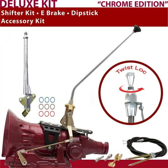 American Shifter 700R4 Shifter Kit 16 in. E Brake Cable Dipstick for CF729