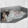 thumbnail image 6 of Jack Russell Soft Flannel Fleece Blanket, Sketch Dog with All You Need is My Love Words Purebred Animal Design, Cozy Plush for Indoor and Outdoor Use, 50" x 60", Pink Brown and White, by Ambesonne, 6 of 6
