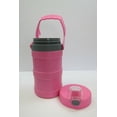 thumbnail image 4 of Wellness 128 oz Pink Plastic Water Bottle with Screw Cap, 4 of 6