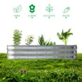 thumbnail image 3 of Raised Garden Bed Galvanized Metal Planter Box, 67"D x 20"W x10"H, 7 cu. ft. Silver, 3 of 7