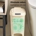 thumbnail image 5 of Summercome Kitchen Trash Can Plastic Waste Bin with Odor Protection of Lid 4 Gallon, Beige, 5 of 9