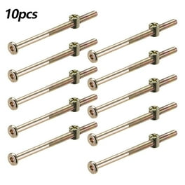 10 Pack M6 Barrel Bolt Nuts Cross Dowel Set for Furniture Cots Beds Chair Crib Spare Connector Parts