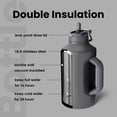 thumbnail image 2 of Botella de Agua Aislada BOTTLE BOTTLE 1.9L con Popote Gris, 2 of 7
