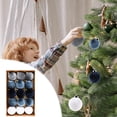 thumbnail image 4 of Exhoden 15pcs Velvet Christmas Ornaments Balls for Tree,Blue Shatterproof Christmas Ornaments for Xmas Decorations, Multicolor Royal Dusty Blue, Christmas Tree 8cm Velvet Ball, 4 of 5