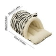 thumbnail image 3 of Upgraded Warm Cat Bed for Winter, Fluffy Calming Plush Snuggle Bed, Anti-Anxiety Cuddler Pet Bed with Removable Cushion, Winter Comfort for Cats and Small Pets, 3 of 6
