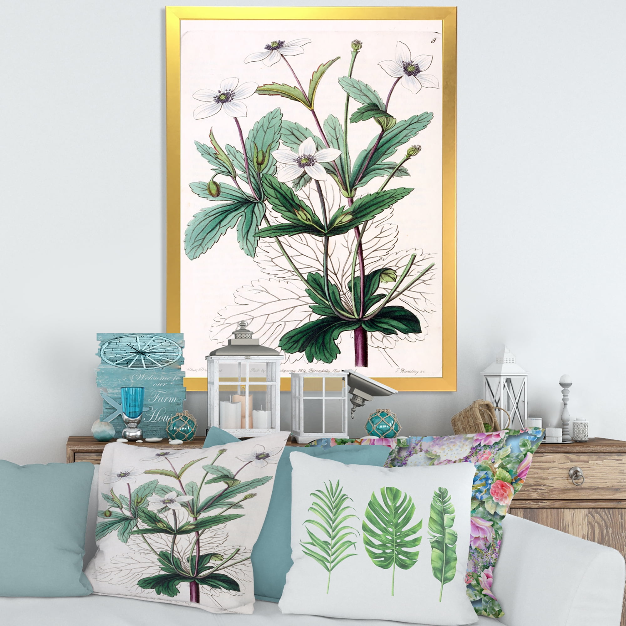 Designart 'Ancient Plant Life XXI' Traditional Framed Art Print