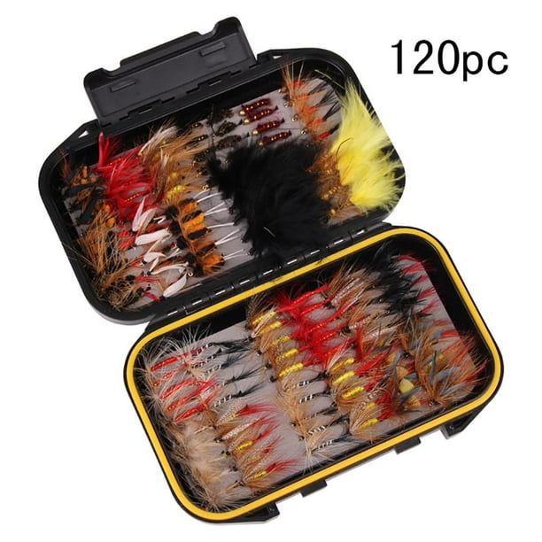 Mmirethe Fly Fishing Dry Flies Wet Flies Assortment Fishing Flies Assortment Kit Waterproof Fly Box Trout Fishing Other