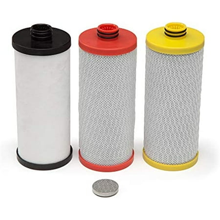 

dusenmiao AQ AQ-5300R 3-Stage Under Sink Water Filter Replacement Cartridges 3 Count (Pack of 1) Red Yellow /Black