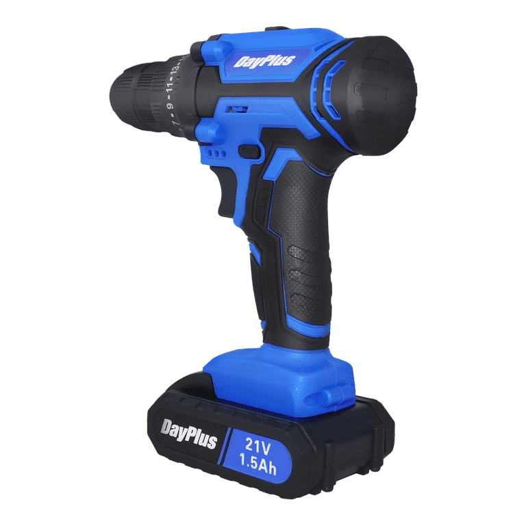 18V Cordless Drill Driver With 2x 1.5Ah Batteries, Fast Charger