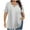 White, variant on Besolor Plus Size Tops for Women Criss Cross V Neck Short Sleeve Shirts Polka Dots Casual Loose Summer Blouse Tees
