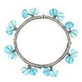 thumbnail image 4 of 1928 Jewelry Light Aqua Blue & Dark Aqua Blue Glass Crystal Stretch Stacking Bangle Bracelet, 4 of 4