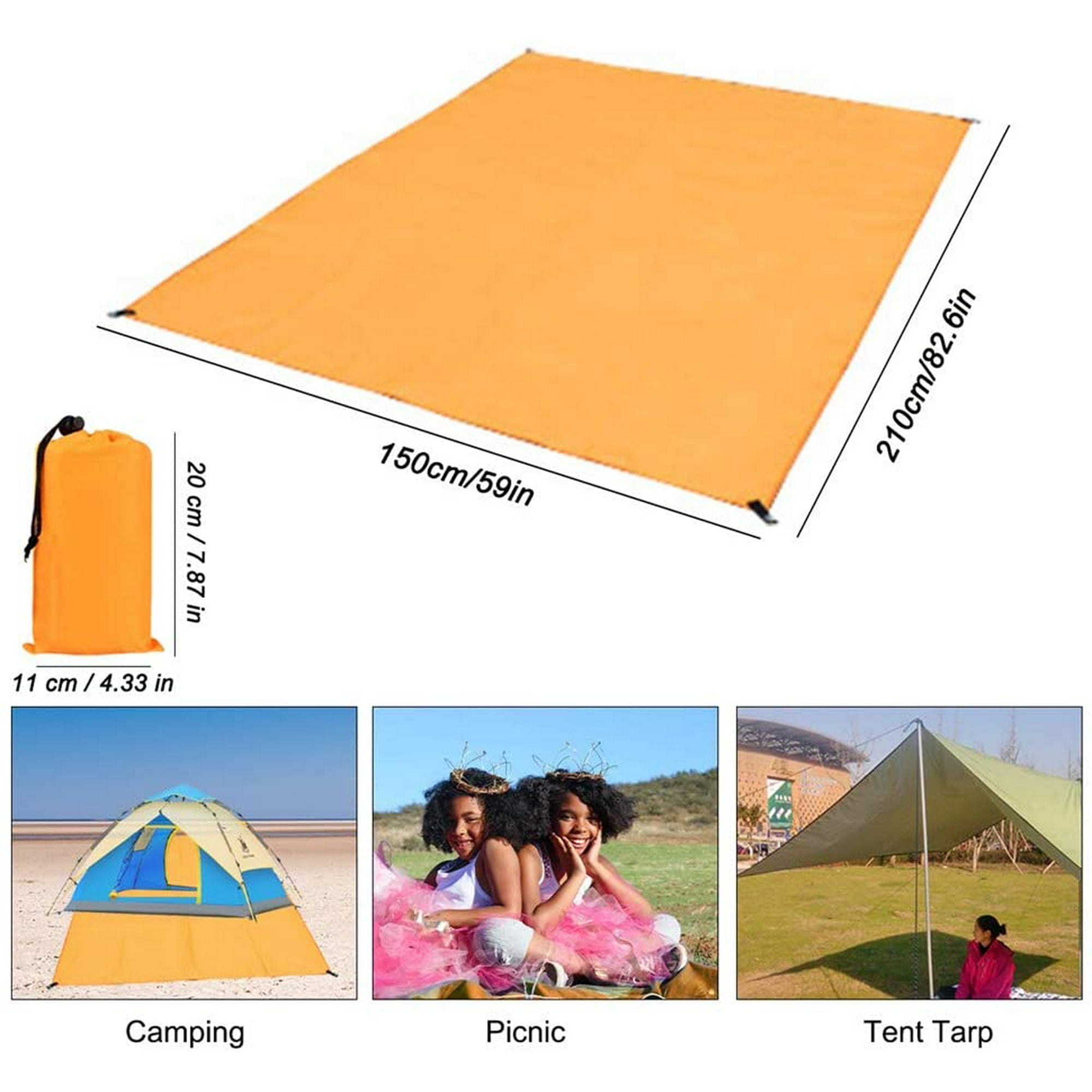Yiailnter Waterproof Foldable Picnic Blanket sandproof Beach Mat Portable Sleeping Mattress Washable Baby Play Mat perfect For Family Outdoor Travel p