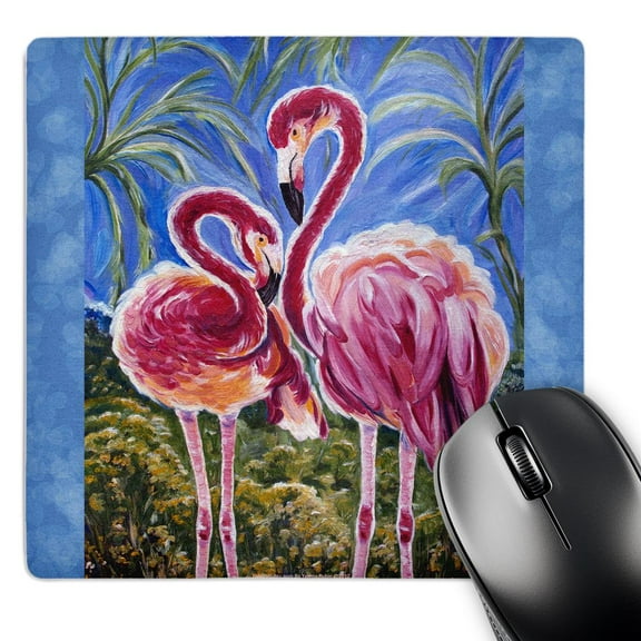 3dRose, This is the trinity concept of love - bird flamingos and the subliminal heart formed by the heads., MousePad