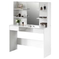 thumbnail image 7 of Modern Wooden Dressing Table with Drawer, Mirror and Shelves for The Dining Room, Entryway and Bedroom, 7 of 7