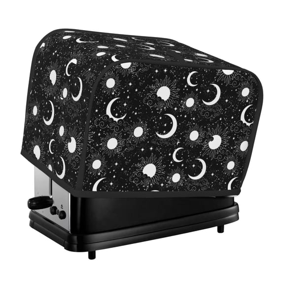 Vsdgher Crescent and Stars 2 Slice Toaster Cover, Appliance Covers Toaster Cover Fits for Most Standard 2 slice Toasters