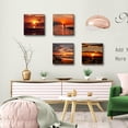 thumbnail image 2 of Black and Red Ocean Wall Art Beach Pictures Sea Sunset Wall Art Sunrise canvas prints photos Seascape poster painting Framed wall decor Bedroom Living Room Décor Bathroom Accessories, 2 of 6