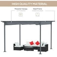 thumbnail image 3 of Outsunny 11.5'x11.5' Retractable Patio Gazebo Pergola, UV Resistant, Gray, 3 of 9