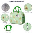 thumbnail image 4 of Lunch Bag Lunch Box for Women Reusable Insulated Lunch Bags,Water-Resistant Avocado Pattern Cooler Lunch Tote Bag, Large Capacity for Work Travel Picnic, 4 of 6