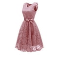 thumbnail image 4 of Coloody Women Vintage Lace Dresses Female Knee Length Cocktail Party Dress, 4 of 5