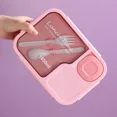 thumbnail image 5 of Fiambrera Bento para niños, niñas, estudiantes de dibujos animados, Kawaii, lindo, calentado, 3 cuadrículas, sándwich, bocadillo, caja de comida, cantina especial, almacenamiento de alimentos, 5 of 5
