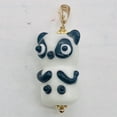 thumbnail image 6 of Lampwork Glass Panda 14K Gold Filled Pendant | 1 1/4" Long | White/Black | 1 |, 6 of 9